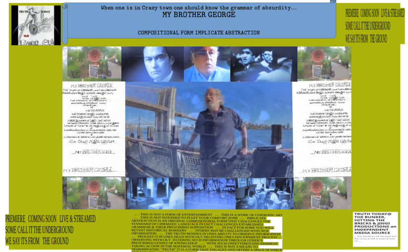 MY BROTHER GEORGE the FILM coming SOON  grass roots LIVE & STREAMED   … ??? …